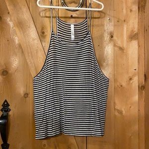 Live Love Dream LG Black and White Stripped Tank top